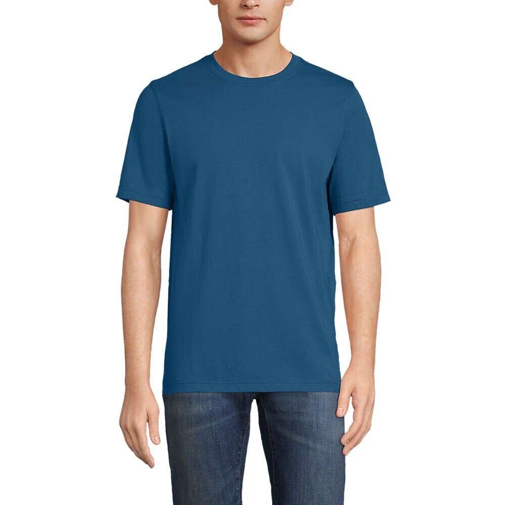 Lands' End Super-T Short Sleeve T-Shirt Sz M 38/40 Evening Blue 100% Cotton New